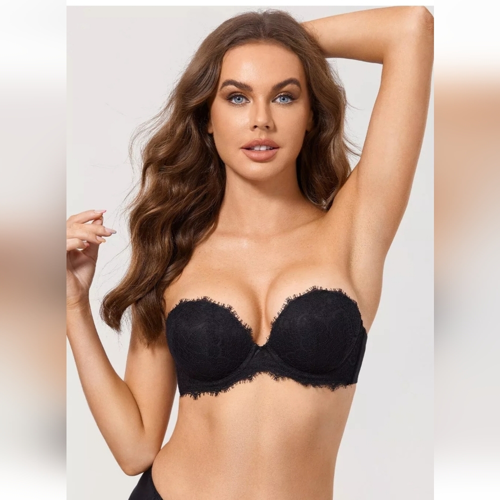 SUNDAY ROSY™ Lace Strapless Push Up Bra Dobreva (34D) H305A
